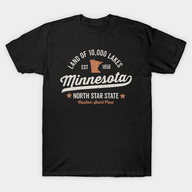 Minnesota Land of 10,000 Lakes T-Shirt by DetourShirts